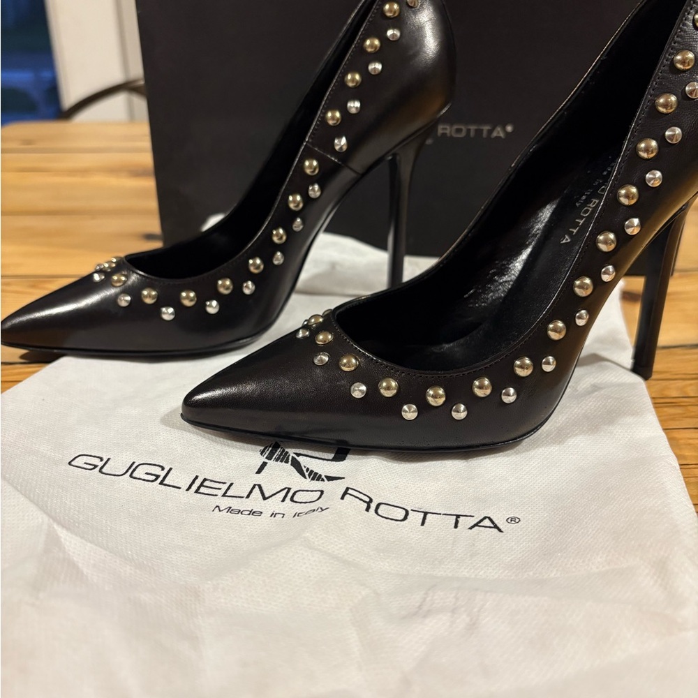 Guglielmo Rotta Black Studded Women's Heels